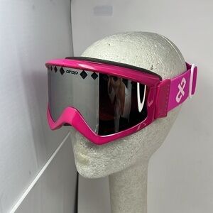 Drop Jr. Ski Goggles Fusia Pink Adjustable Strap Mirrored